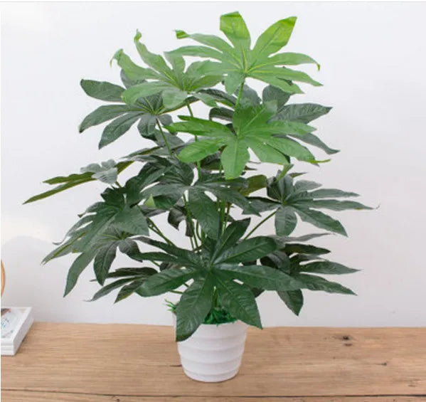 Plastic Monstera Tree for Desk Decoration, Fake Plant, Monstera, No Pot,Geen, Home Garden Decor, 60cm - vue 5 sur 11