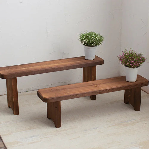 Wood Change Shoe Stool – Outdoor Courtyard Long Bench, Kitchen Dining Stool, Hallway Furniture for Home, Entryway Shoe Bench - vue 2 sur 6