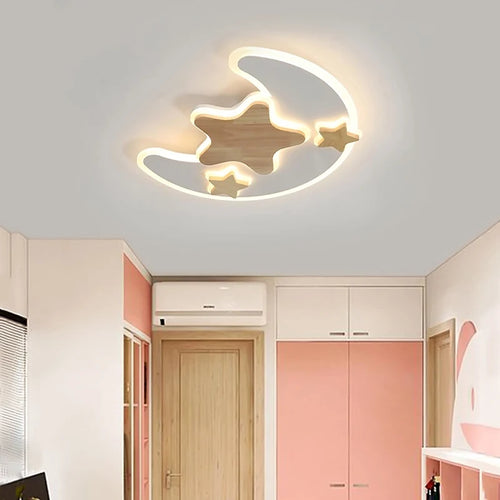 plafonnier led enfantin décoration étoile lune luminosité réglable