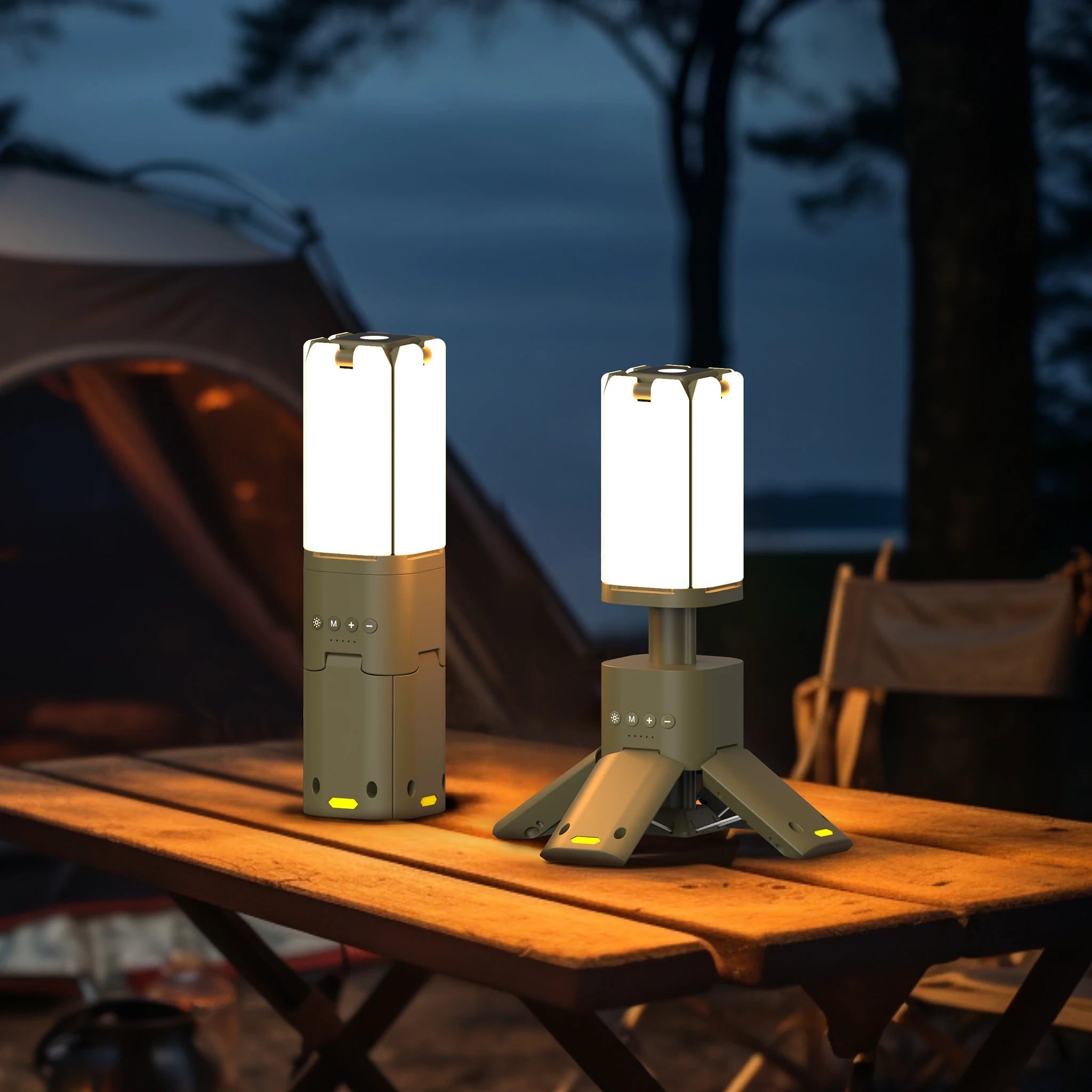 lampe de tente super lumineuse rechargeable pour camping et randonnée - vue 2 sur 8