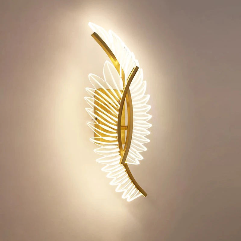 applique murale aile nordique art moderne luxe porche lumière