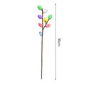 Easter decoration with artificial eggs and colourful flower bouquets