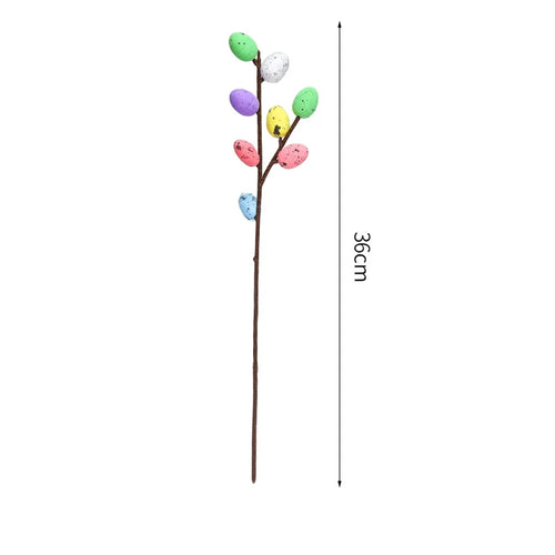 Easter decoration with artificial eggs and colourful flower bouquets - vue 11 sur 11