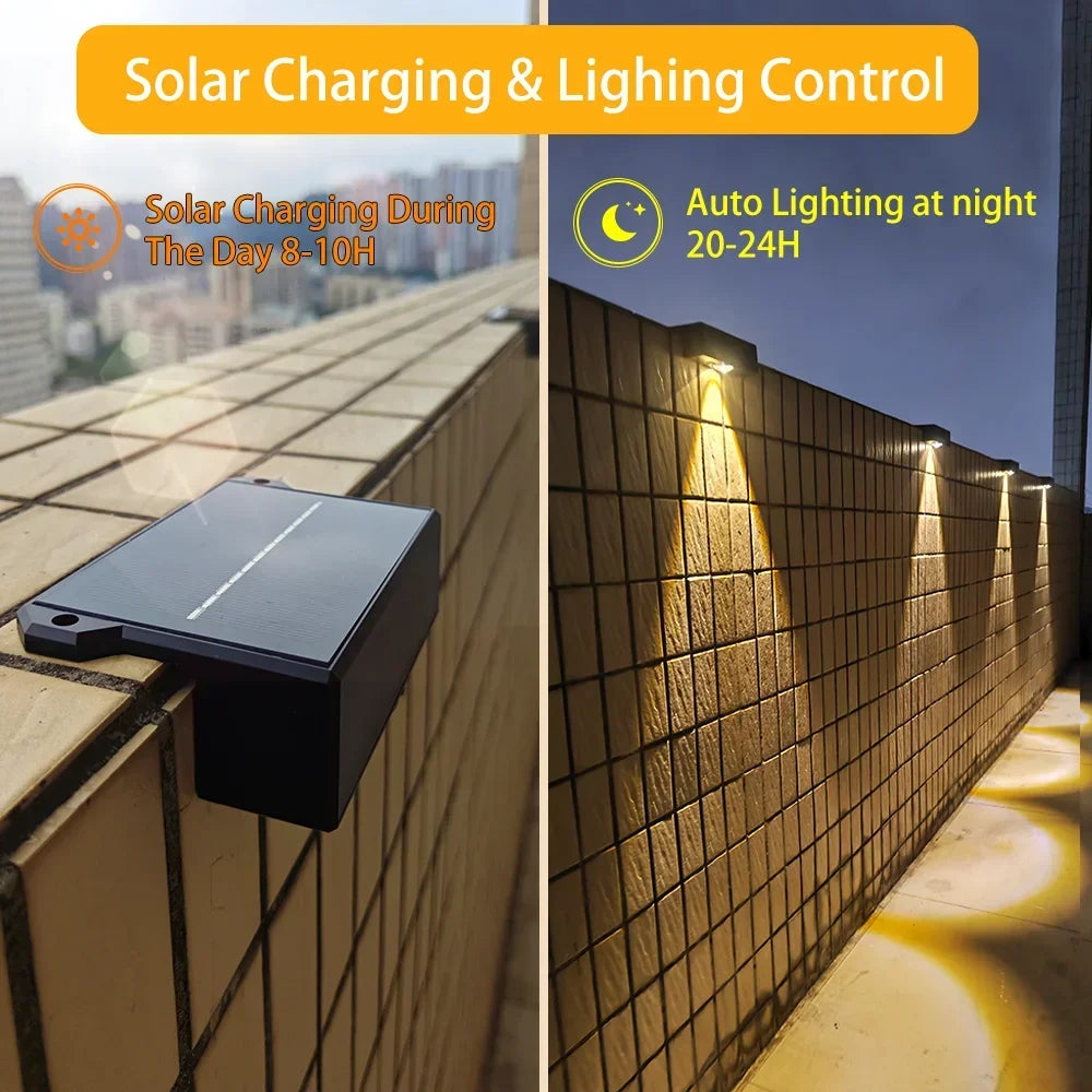 lampes solaires extérieures à led ultra lumineuses pour jardin - vue 6 sur 6