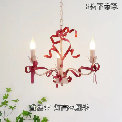 lustre mignon pour enfant style pastoral avec nœud - vue 10 sur 14