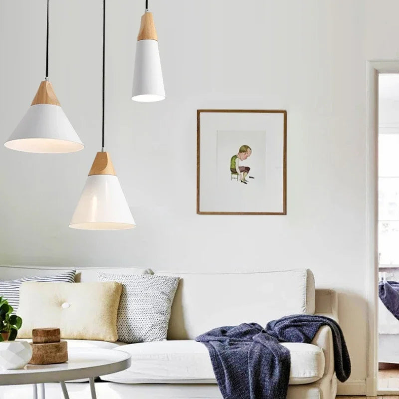 suspension en bois et fer pour un éclairage moderne - vue 5 sur 20