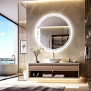 Smart LED Bathroom Mirror, Round Mirror Surface, Wall Mounted Makeup Mirror, Touch  Adjust Brightness, Safer Gift Box Packaging
