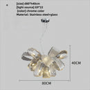 Minimalist floral glass chandelier for modern interiors