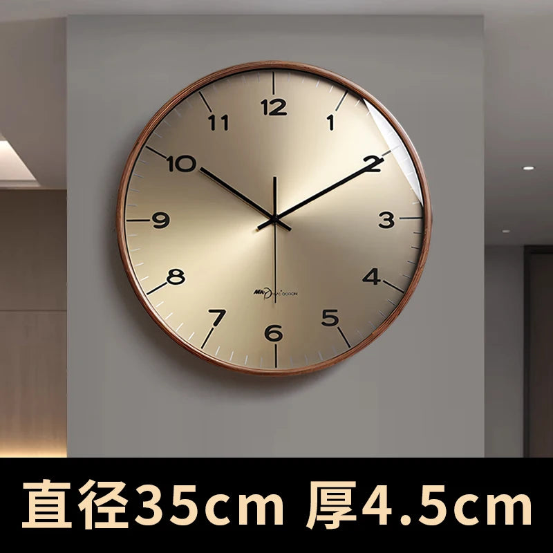 horloge murale moderne en bois massif pour décoration intérieure - vue 10 sur 12