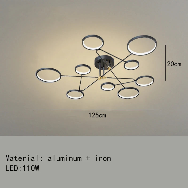 Minimalist LED ceiling light with 3 colour temperatures decorative indoor fixture - vue 30 sur 30