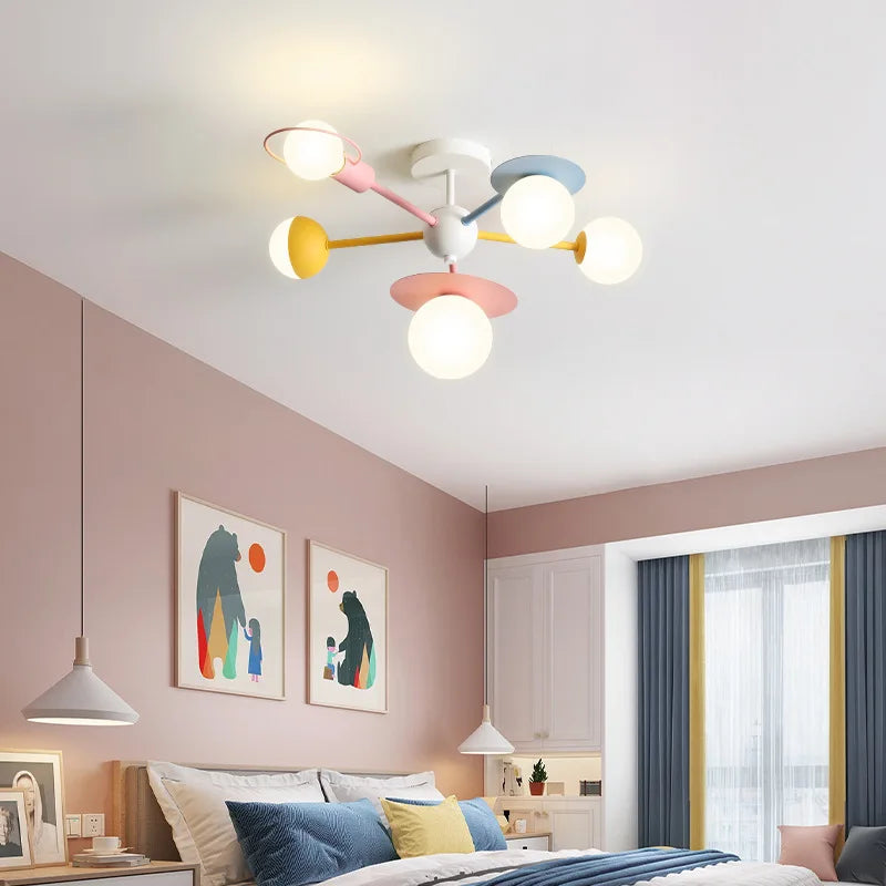 lustre moderne minimaliste pour décoration chambre bébé garçon fille