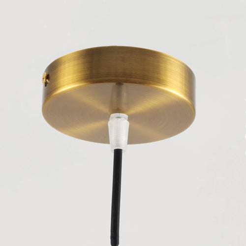 Suspension design ronde Led en noyer noir - vue 5 sur 9