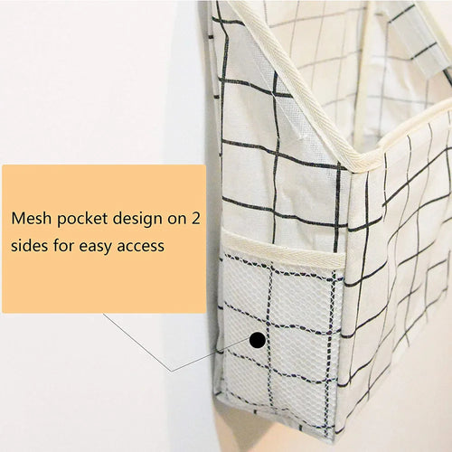 sac de rangement mural en tissu pour livres et magazines