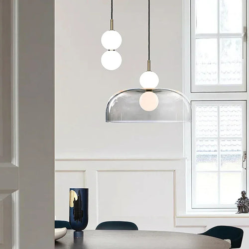 suspension post-moderne en verre pour décoration intérieure - vue 3 sur 15