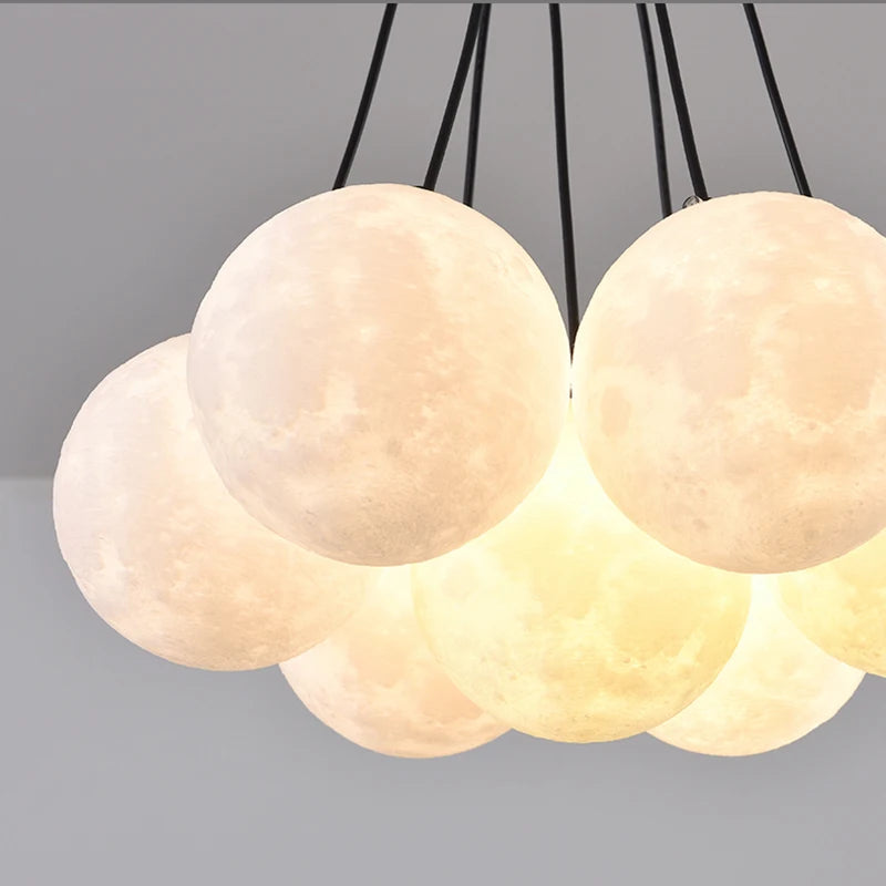 lustre moderne pour enfants avec suspension à bulles et télécommande - vue 5 sur 18