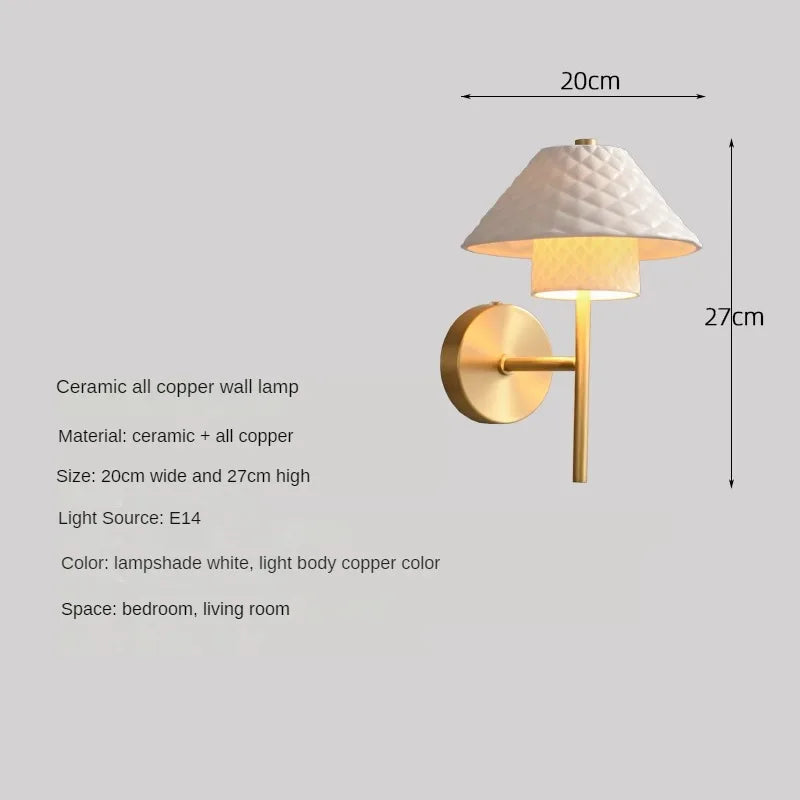 lampe de bureau en céramique et cuivre design moderne angle réglable - vue 8 sur 12