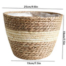pot de fleurs tressé en paille pour plantes d'intérieur et extérieur