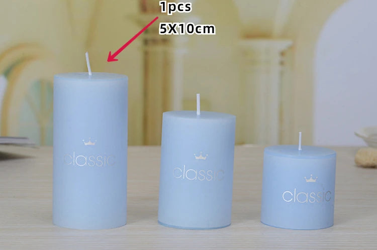 bougies piliers parfumées décoratives sans fumée en plusieurs tailles et couleurs - vue 13 sur 29