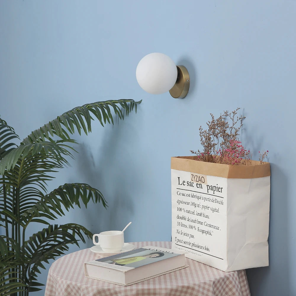 Nordic luxury minimalist LED metal wall light - vue 3 sur 8