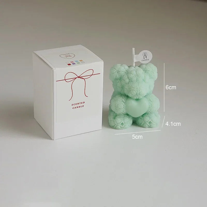 bougie ours en cire de soja parfumée pour détente et cadeaux - vue 13 sur 13