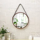 miroirs décoratifs ronds en bois rétro pour décoration intérieure