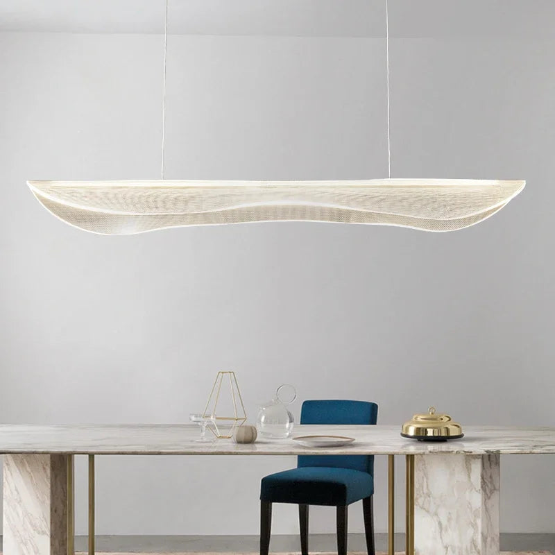 Modern minimalist decorative acrylic LED chandelier - vue 4 sur 12