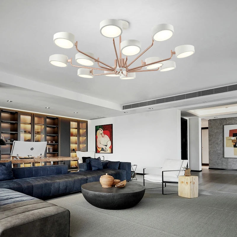 lustre moderne simple pour éclairage intérieur design élégant - vue 5 sur 18