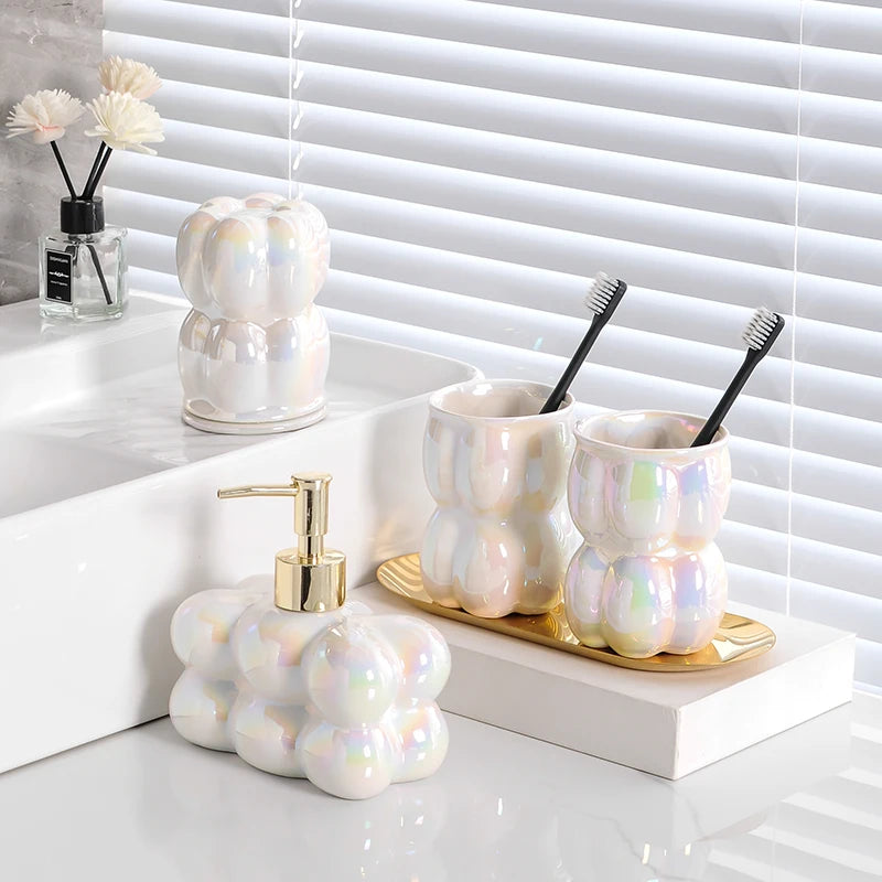 décoration de salle de bain luxe nuages créatifs en céramique - vue 9 sur 22