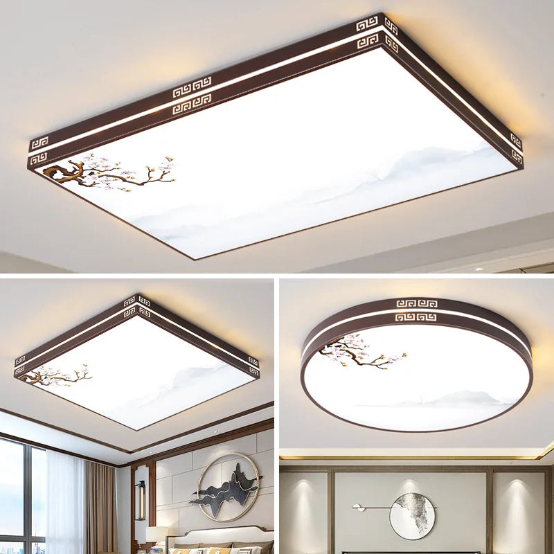 lustre rectangulaire à led pour éclairage intérieur moderne - vue 3 sur 14