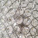 lustre moderne en cristal boule ronde avec éclairage led