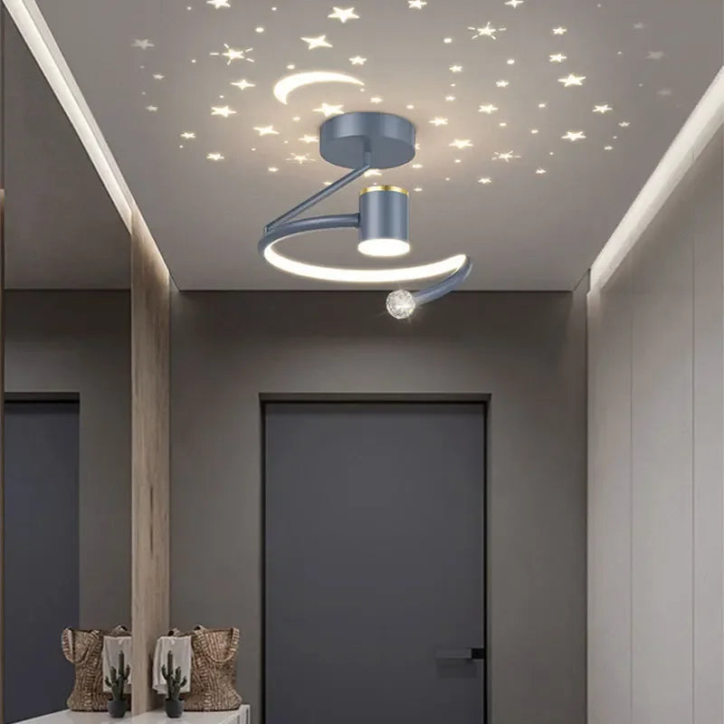 Plafonnier led minimaliste ciel étoilé éclairage intérieur - vue 4 sur 8