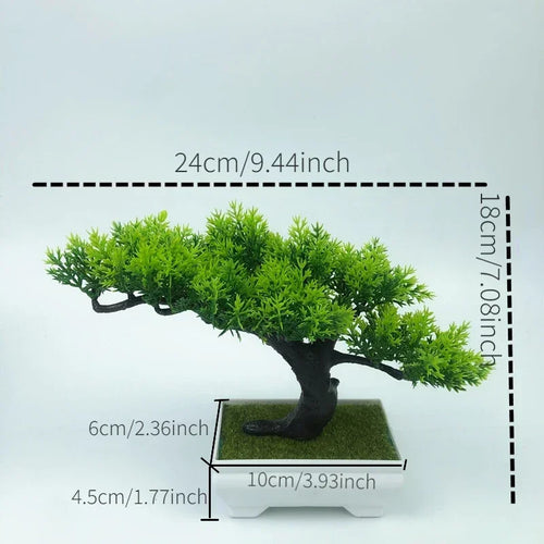 Artificial bonsai plants, small tree flower pots, fake plants, bedroom table decoration flower pots, hotel garden decoration - vue 6 sur 10