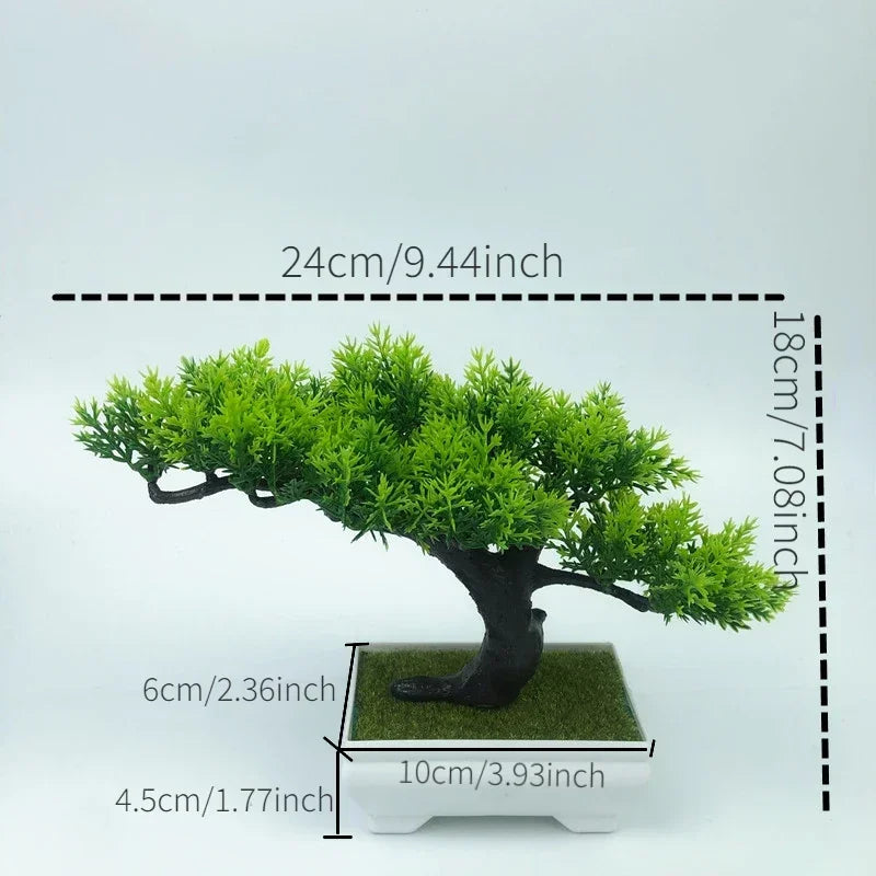 Artificial bonsai plants, small tree flower pots, fake plants, bedroom table decoration flower pots, hotel garden decoration - vue 5 sur 10