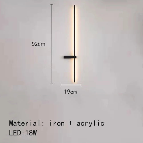 minimalist led wall light artistic design - vue 9 sur 15
