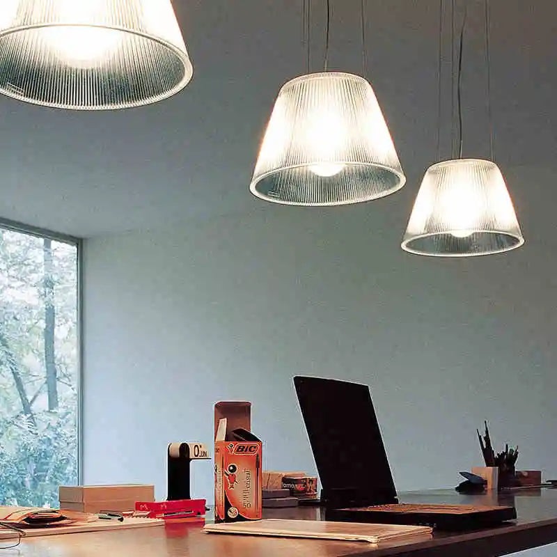 lustre design moderne en verre pour cafés hôtels et magasins - vue 6 sur 8