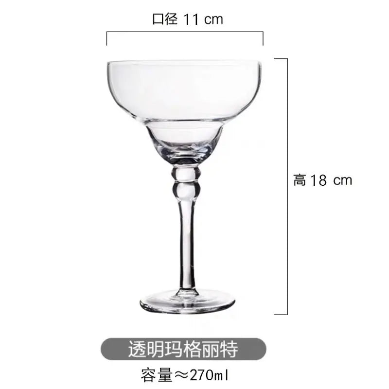 Verre cocktail margarita peint main motif flamant creatif