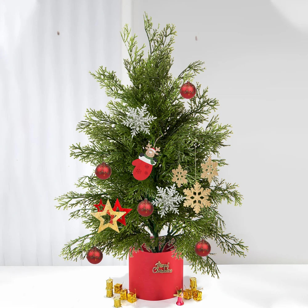 sapin de noël artificiel en plastique pour décorations festives - vue 3 sur 9
