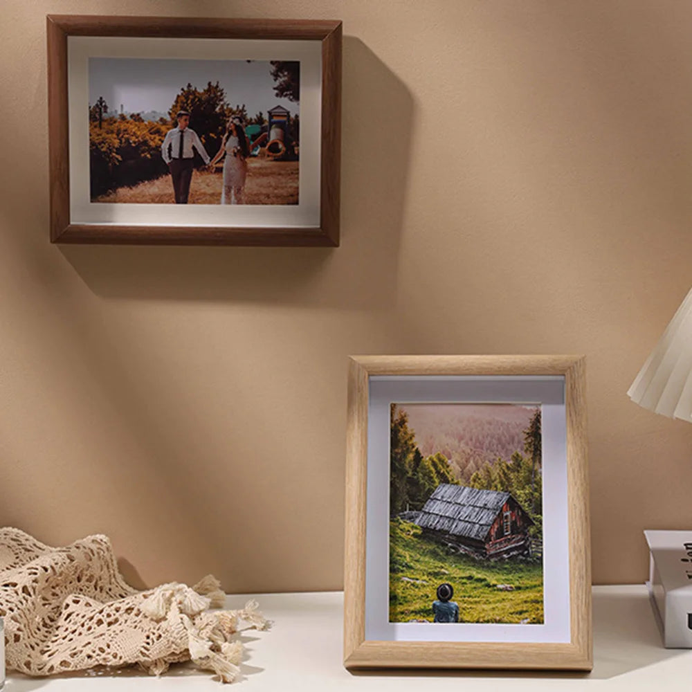cadre photo en bois pour portraits famille mariage et voyage - vue 7 sur 9