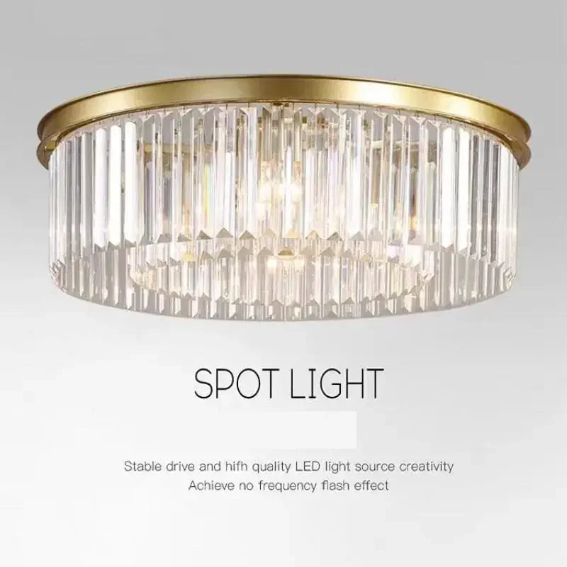 lustre rétro en métal avec chaîne suspendue et cristal - vue 4 sur 20