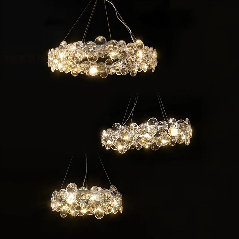 suspension à led en cristal avec intensité variable et anneau magique - vue 5 sur 12