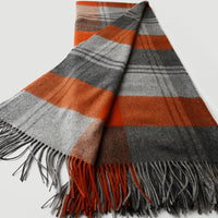 plaid laine cachemire motif ecossais style campagnard hiver