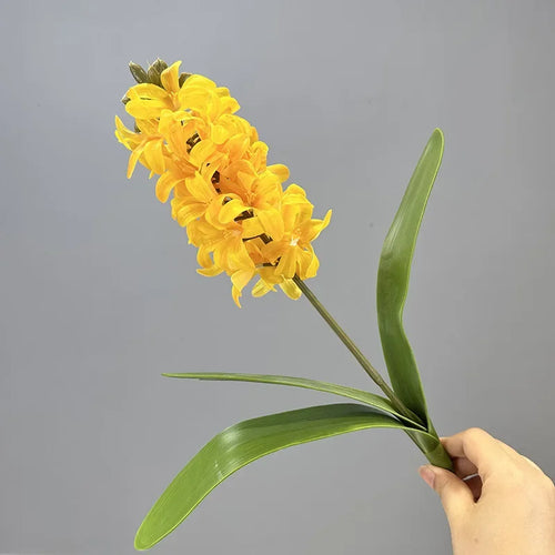 Set of 2 realistic artificial hyacinth flowers for indoor decoration - vue 9 sur 11