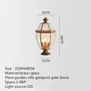 lampe de jardin classique en laiton éclairage extérieur étanche rétro