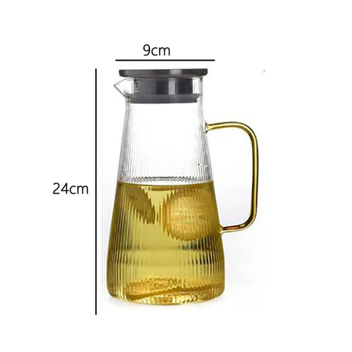 Bouilloire en verre transparent avec poignée résistante chaleur
