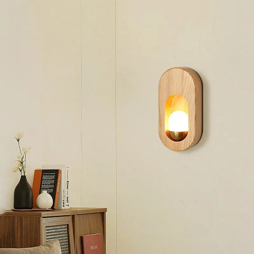 applique led bois bande décorative nordique maison - vue 5 sur 9
