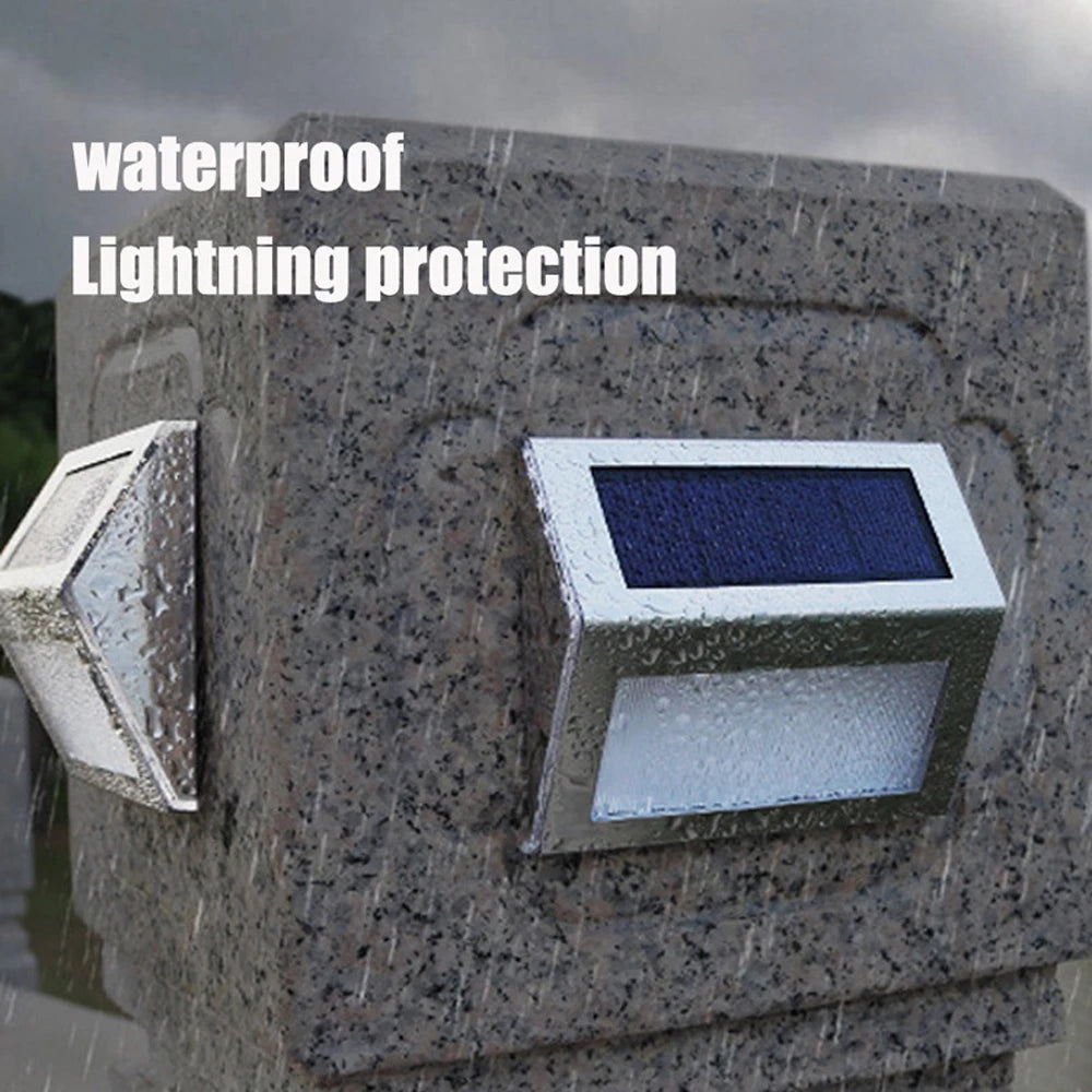 applique murale solaire 3 led capteur mouvement étanche jardin patio 1-4 pièces - vue 3 sur 9