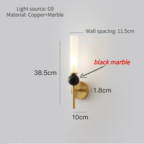 applique murale en marbre et cuivre pour décoration intérieure - vue 11 sur 10