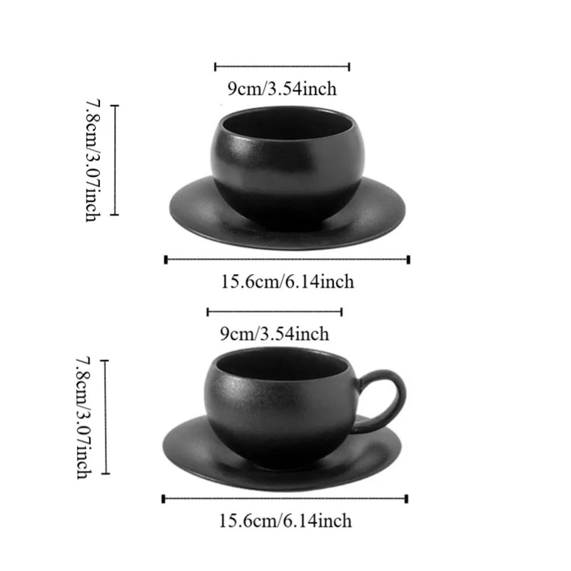 tasses cafe style japonais ceramique mate base 300ml