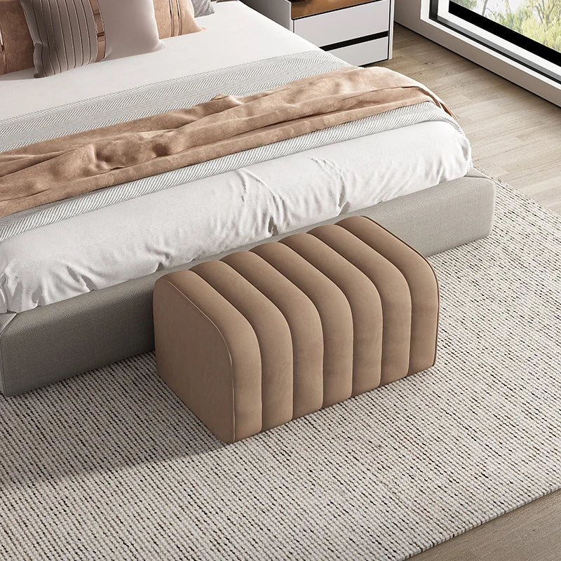 banc en velours nordique repose-pieds doux et élégant - vue 13 sur 14
