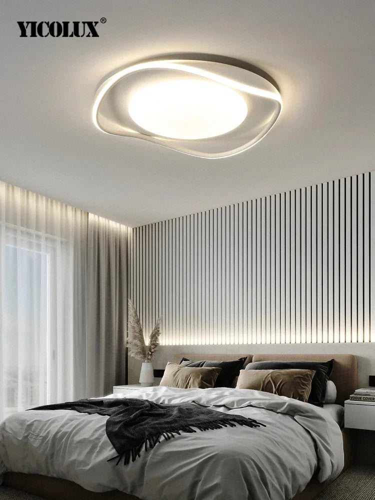lustre led moderne éclairage intérieur lampe circulaire carrée - vue 3 sur 16